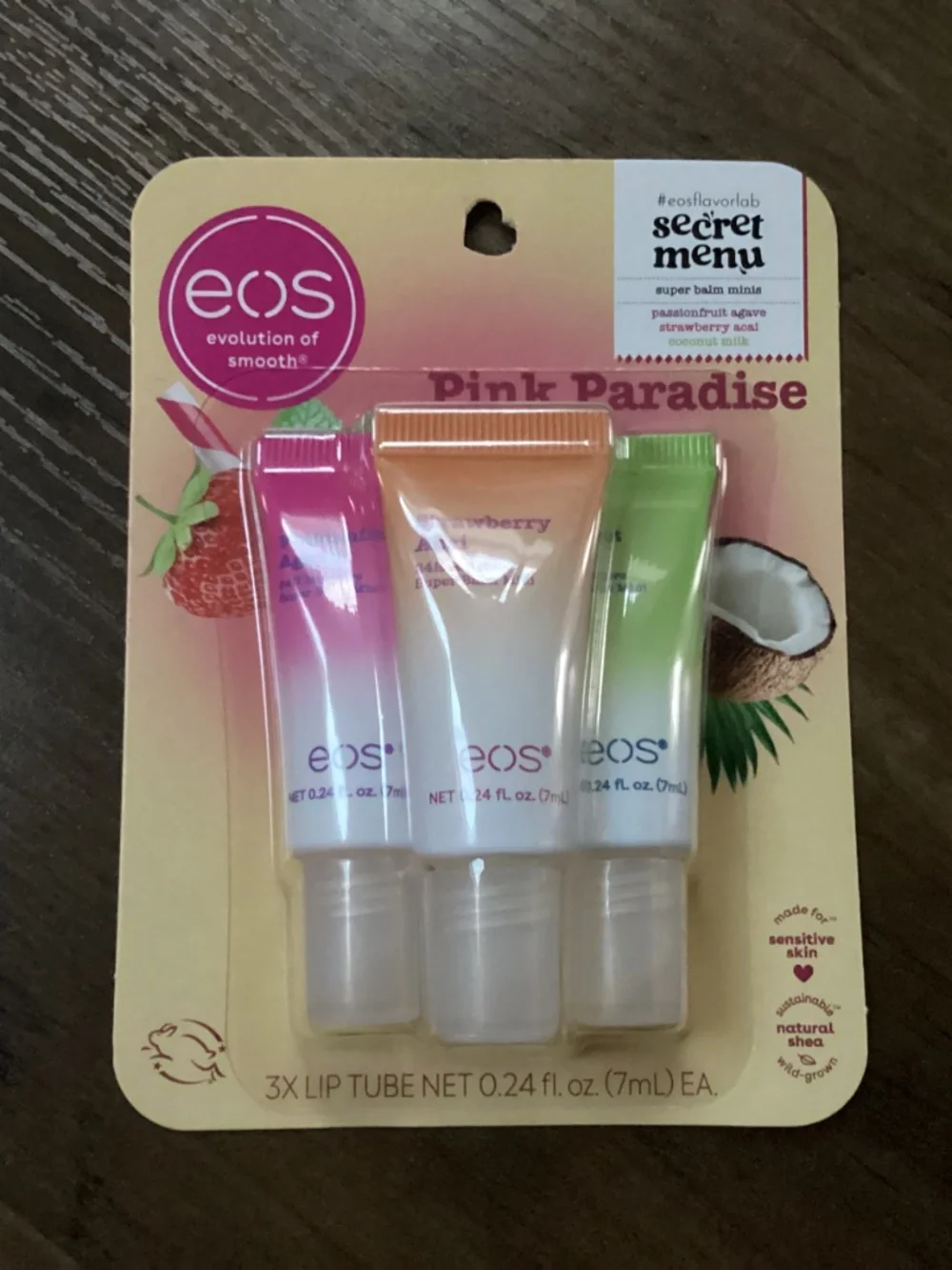 EOS Flavor Lab Secret Menu Super Balm Minis Pink Paradise Lip Balm Bundle NEW